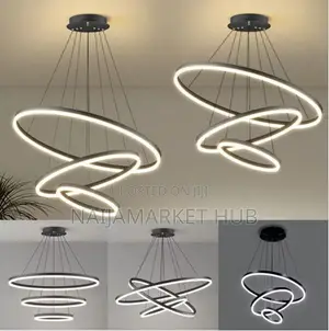 Adjustable LED Ceiling Rings Chandelier Light