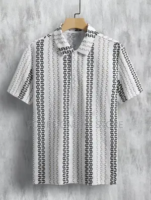 Men's Casual Embroidered Pattern Short-Sleeved Polo Shirt
