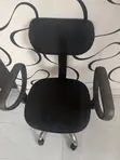 Used Office Chair with Wheels - Black - 3