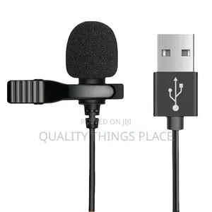USB Wired Lavalier Lapel Microphone for Laptops