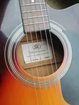 SX Semi-Acoustic Guitar Mai Amfani - Brown - 4