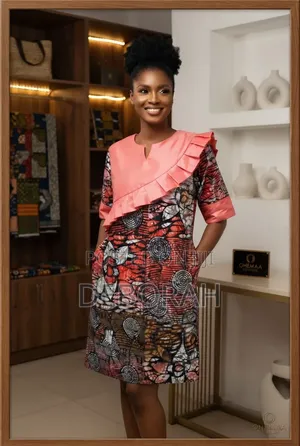 Aduke Adire Silk Gown - Brand New