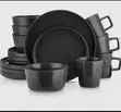 16-Piece Black Dinner Set - 1