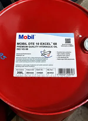 208L Drum na Mobil DTE 10 Excel 68 Hydraulic Oil