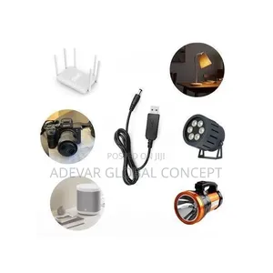 12V Multi-Voltage Adapter Boost Cable for Routers, LED Lights, CCTV