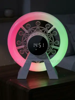 OTeedo Mini G Rechargeable Bluetooth Speaker with RGB Night Light & Alarm Clock