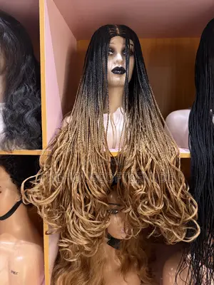 2-in-1 Braided Full Wig with French Curls