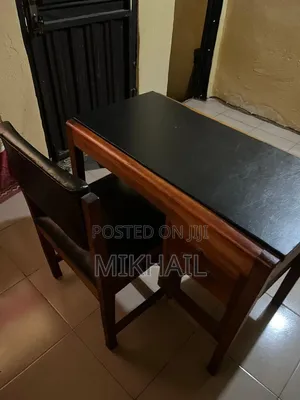 Neatly Used Office Table and Chair with Lockable Drawer