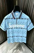 Luxury Polo Shirt - Blue Cotton Silk Blend - 2