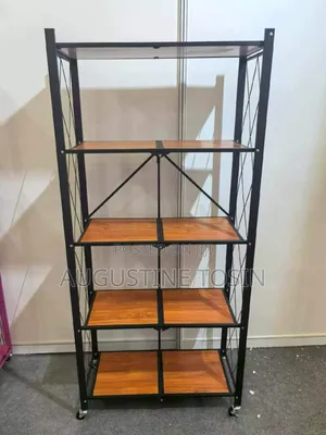 Zodiac Kitchen Rack - 5 Shelves, Steel, Glossy Finish