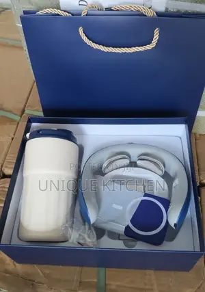 Premium Neck Massager & Thermal Coffee Cup Gift Set