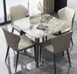 Unik da Mai Sauƙin Kuɗi Dining Table tare da Kujerun Fata - 1