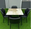 Unik da Mai Sauƙin Kuɗi Dining Table tare da Kujerun Fata - 3
