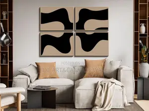 Modern 4-Panel Canvas Art Print