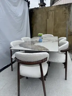 Modern Classic Dining Table with 6 Chairs
