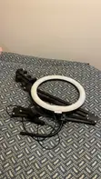 Desktop Clamp-on LED Ring Light with Scissor Arm - 1