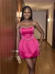 Pink Diamond Bubble Mini Dress - 3