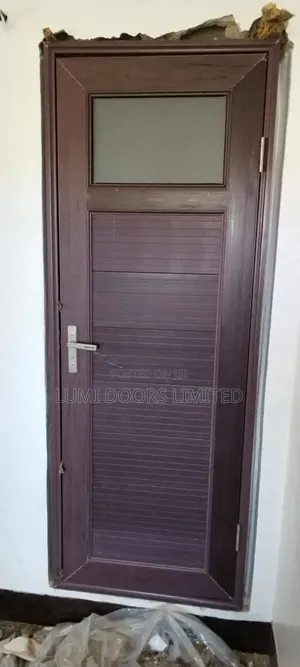 PVC Bathroom Toilet Door with Handle Lock