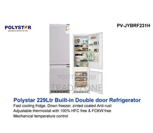 Polystar 229L Built-in/Standalone Bottom Mount Refrigerator