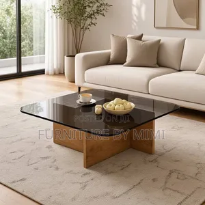 Sabon Coffee Table Mai Gilashi Mai Siffar Murabba'i
