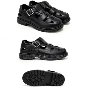 Black Kids School Sandal With Buckle - Unisex Sizes 25-41