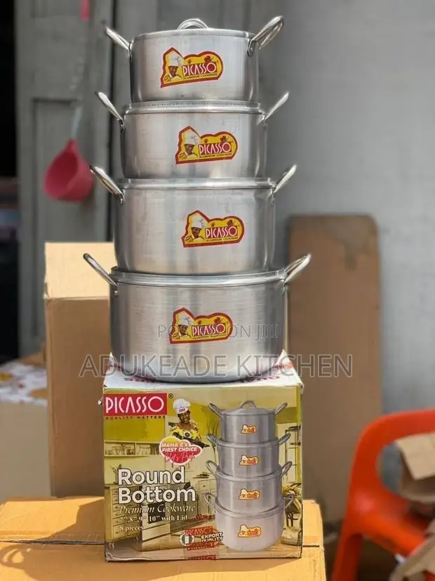 4pcs Round Bottom Picasso Pot Set - 1