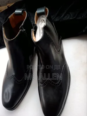 Aldo Black Wingtip Dress Ankle Boots