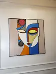 Zane Mai Girma na Geometric akan Zane (90x90cm) - 3