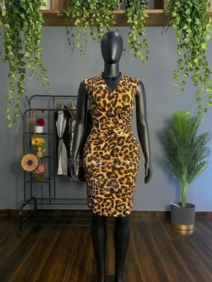 Ronni Nicole Leopard Print Dress - UK Thrift Size 12