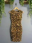 Ronni Nicole Leopard Print Dress - UK Thrift Size 12 - 3