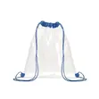 Clear Drawstring Backpack - Water-Resistant PVC - 1