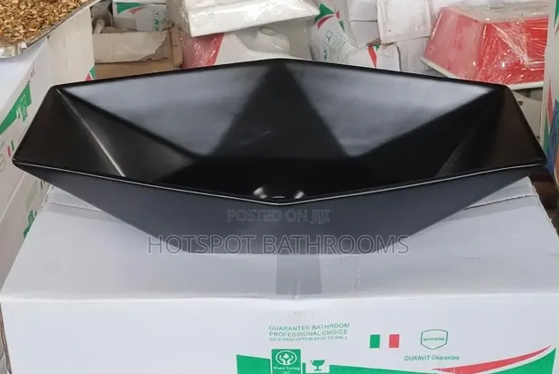 Ideal Countertop Basin Mai Haske Baƙi - 1