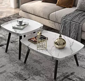 Marble & Wood 2-in-1 Center Table