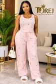 Asics Mata Pink Cotton Loungewear - 1