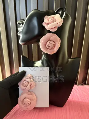 Fashion Pink Flower Earrings