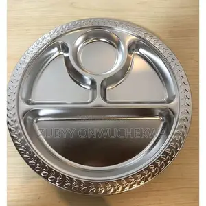 Lux Bakin Karfe Zinare 4-Rarraba Platin Abincin Dare