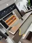 Luxury Executive L-Shaped Table with Bookshelf - 1