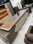 Luxury Executive L-Shaped Table with Bookshelf - 4