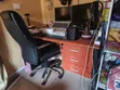 Brown Office Table with 3 Drawers and Lock - 1