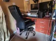 Brown Office Table with 3 Drawers and Lock - 2