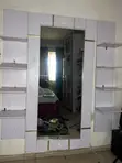 Home Interiors Wall Mirror with Side Shelves (Used) - 2
