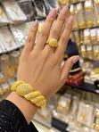 Macbecca's Gold Bangle and Ring Set - 1