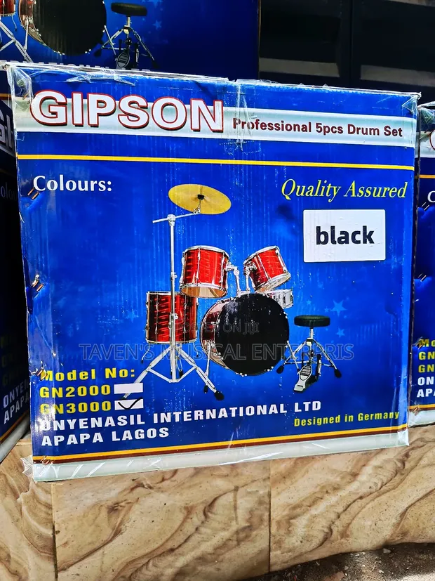 Gipson Professional 5-Piece Drum Set - Brand New - 1