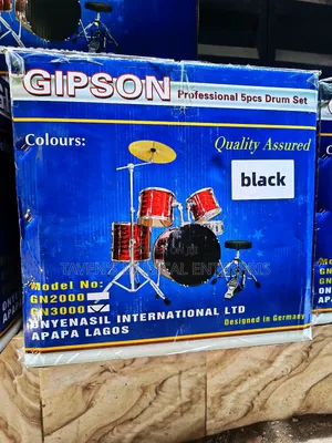 Gipson Professional 5-Piece Drum Set - Brand New