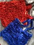 Handmade Fabric Tote Bag with Scrunchies - 1
