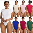 Women's Short Sleeve Pin Down Tops - 2