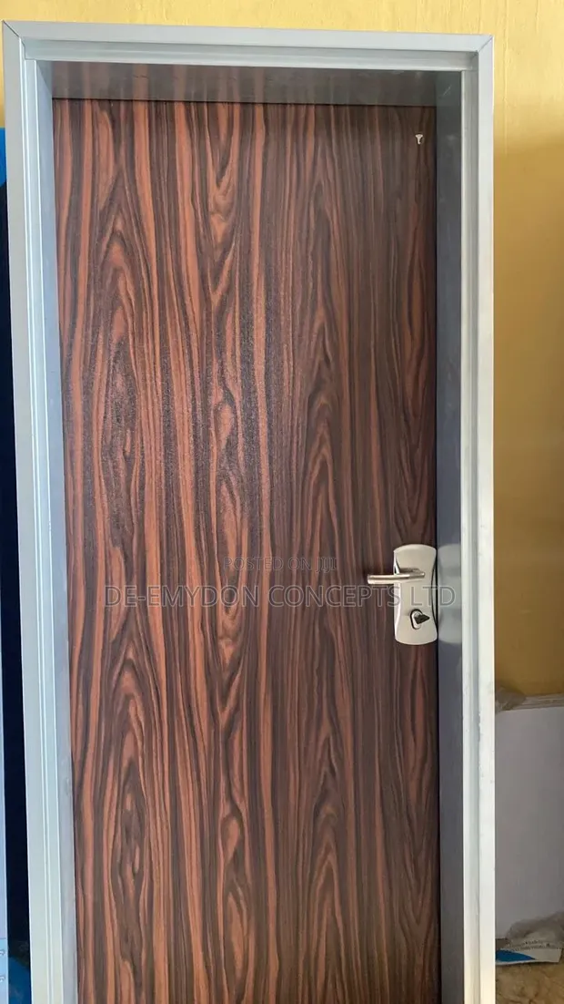 Brand New Israeli Steel Room Door (Brown) - 1