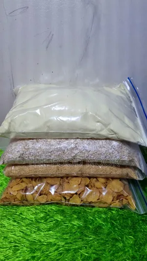 4-in-1 Food Combo: Milk, Oats, Golden Morn, Cornflakes