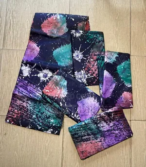 New Adire Crepe Fabric - 100% Cotton, 5 Yards