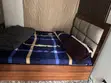 Used 4.5x6ft Wooden Bed Frame with Padded Headboard - 1
